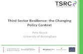 Hosted by: Funded by: Third Sector Resilience: the Changing Policy Context Pete Alcock University of Birmingham.
