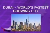 DUBAI – WORLD’S FASTEST GROWING CITY. UNITED ARAB EMIRATES A FEDERATION  SOUTHEAST OF ARABIAN PENISULA (SW ASIA) ON PERISAN GULF BORDERS OMAN AND SAUDI.