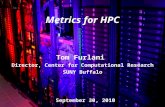 Tom Furlani Director, Center for Computational Research SUNY Buffalo Metrics for HPC September 30, 2010.