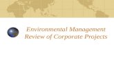 Environmental Management Review of Corporate Projects.