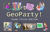 Let’s GeoParty! Stump Trivia Edition. Round 1 Categories ► Definition ► Israel/ Palestine ► Egypt ► Arab Spring.