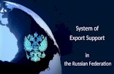 System of Export Support in the Russian Federation.