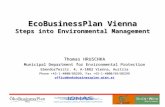 EcoBusinessPlan Vienna Steps into Environmental Management Thomas HRUSCHKA Municipal Department for Environmental Protection Ebendorferstr. 4, A-1082 Vienna,