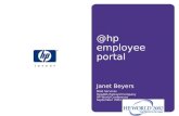 @hp employee portal Janet Beyers BtoE Services Hewlett-Packard Company HP World Conference September 2002.