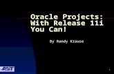 1 Oracle Projects: With Release 11i You Can! By Randy Krause.