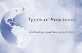 Types of Reactions Including reaction prediction.