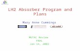 LH2 Absorber Program and Plans Mary Anne Cummings MUTAC Review FNAL Jan 14, 2003.