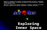 Exploring Inner Space TEKS 8.5A describe the structure of atoms including the masses, electrical charges and locations, of protons and neutrons in the.