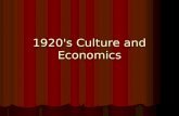 1920's Culture and Economics. Pro-Business 20’s Presidents – Harding, Coolidge and Hoover 20’s Presidents – Harding, Coolidge and Hoover Pro-Business.