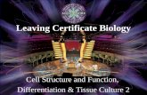 Cell Structure and Function, Differentiation & Tissue Culture 2 Leaving Certificate Biology.
