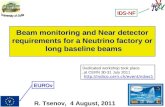 R. Tsenov, 4 August, 2011 Slide 1/30 Beam monitoring and Near detector requirements for a Neutrino factory or long baseline beams R. Tsenov, 4 August,