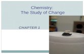 CHAPTER 1 Chemistry: The Study of Change. CHEMISTRY The study of matter and the changes it undergoes.
