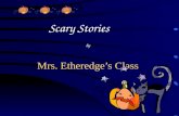 Mrs. Etheredge’s Class Scary Stories by Once upon a time there was a haunted house that had vampires and ghosts and mummies. And on Halloween some people.
