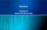 Review Chapter 8 Deductive Reasoning. Deductive Logic Classical: by putting in proper form we will force conclusion – Standard Form – Putting things in.