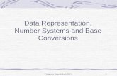 Computer Orgn & Arch 20111 Data Representation, Number Systems and Base Conversions.