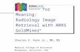 Searching for Meaning: Radiology Image Retrieval with ARRS GoldMiner ® Charles E. Kahn Jr., MD, MS Medical College of Wisconsin Milwaukee, Wisconsin, USA.