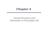 Chapter 4 Social Structure and Interaction in Everyday Life.