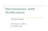 Mechanisms with Verification Carmine Ventre [Penna & V, 2007] [V, WINE ‘06]
