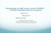 Simulating an MJO Event using COAWST: CYGNSS Satellite Mission Support Xiaowen Li 1,2 Taka Iguchi 3,2 Stephen Nicolls 2 1 Morgan State University 2 NASA.