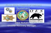 Zaca Fire Reimbursement Summary Dave Rickard Disaster Recovery Manager.
