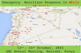 1 Emergency Nutrition Response in Whole of Syria MAP 13 th – 15 th October, 2015 GNC Annual Meeting, Nairobi, Kenya.