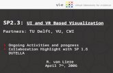 Partners: TU Delft, VU, CWI SP2.3: UI and VR Based Visualization Ongoing Activities and progress Collaboration Highlight with SP 1.6 DUTELLA R. van Liere.