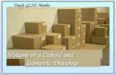 Teach GCSE Maths Volume of a Cuboid and Isometric Drawing.