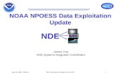 NDE May 28, 2008 - FNMOCNDE Informational Update to the COPC1 Title Page NDE NOAA NPOESS Data Exploitation Update James Yoe NDE Systems Integration Coordinator.