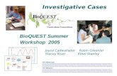 Investigative Cases BioQUEST Summer Workshop 2005 Joyce Cadwallader Robin Greenler Stacey Kiser Ethel Stanley >NY-99flamingo CCAACTACTGTGGAGTCGCACGGAAACTACTCCACACAGGTTGGAGCCACTCAGGCAGGGAGATTCAGCATCACTC.