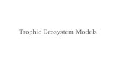 Trophic Ecosystem Models. Overview Logistic growth model Lotka volterra predation models Competition models Multispecies production models MSVPA Size.