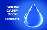 SNOW CAMP 2010 SATURATE. Transformation Evangelism has more to do with your CQ: Character Quotient than your IQ: Intelligence Quotient! Saturate! March.