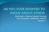 Psychiatric Mental Health Nursing Eve Karpinski, APHN-BC, RN-BC Lecture 1.