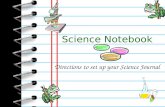 Science Notebook Directions to set up your Science Journal.