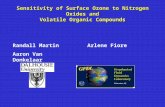 Sensitivity of Surface Ozone to Nitrogen Oxides and Volatile Organic Compounds Arlene FioreRandall Martin Aaron Van Donkelaar.