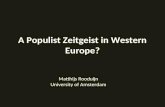 A Populist Zeitgeist in Western Europe? Matthijs Rooduijn University of Amsterdam.
