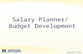 Salary Planner/ Budget Development 1. Objectives At the end of today’s session, you will: 1.Understand the purpose of the Salary Planner/Budget Development.