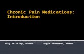 Katy Trinkley, PharmDAngie Thompson, PharmD.  Opioid risks and risk prevention strategies  Medication treatment by pain type  Fundamental principles.