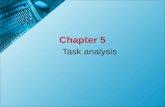 Task analysis Chapter 5. By the end of this chapter you should be able to... Describe HTA and its features Explain the purpose of task analysis and modelling.