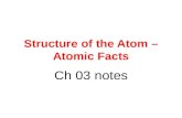 Structure of the Atom – Atomic Facts Ch 03 notes.