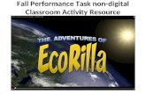 Fall Performance Task non-digital Classroom Activity Resource.