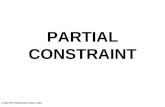 © 2001 MIT PSDAM AND PERG LABS PARTIAL CONSTRAINT.