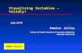 Visualising Variables – Validly! Damien Jolley School of Public Health & Preventive Medicine Monash University AHMRC Posters July 2010.