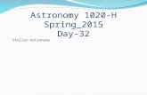Astronomy 1020-H Stellar Astronomy Spring_2015 Day-32.