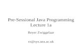 Pre-Sessional Java Programming Lecture 1a Reyer Zwiggelaar rz@sys.uea.ac.uk.