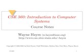 CIS3601 CSE 360: Introduction to Computer Systems Course Notes Wayne Heym (w.heym@ieee.org) heym Copyright © 1998-2005 by.