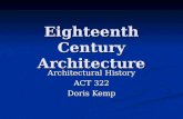 Eighteenth Century Architecture Architectural History ACT 322 Doris Kemp.