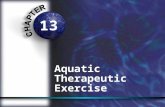 13 Aquatic Therapeutic Exercise. Benefits and Purpose of Aquatic Therex Exercise sometimes possible sooner in water than on dry land Non weight bearing.