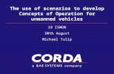 The use of scenarios to develop Concepts of Operation for unmanned vehicles 19 ISMOR 30th August Michael Tulip.