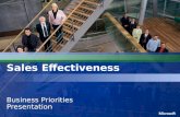 Sales Effectiveness Business Priorities Presentation.