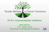 ATA’s Sustainability Initiative Bob Pitcher V.P., State Laws American Trucking Associations.
